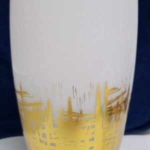 Stunning Cased Glass White and Gold Abstract 8" ProFlowers Pre-owned